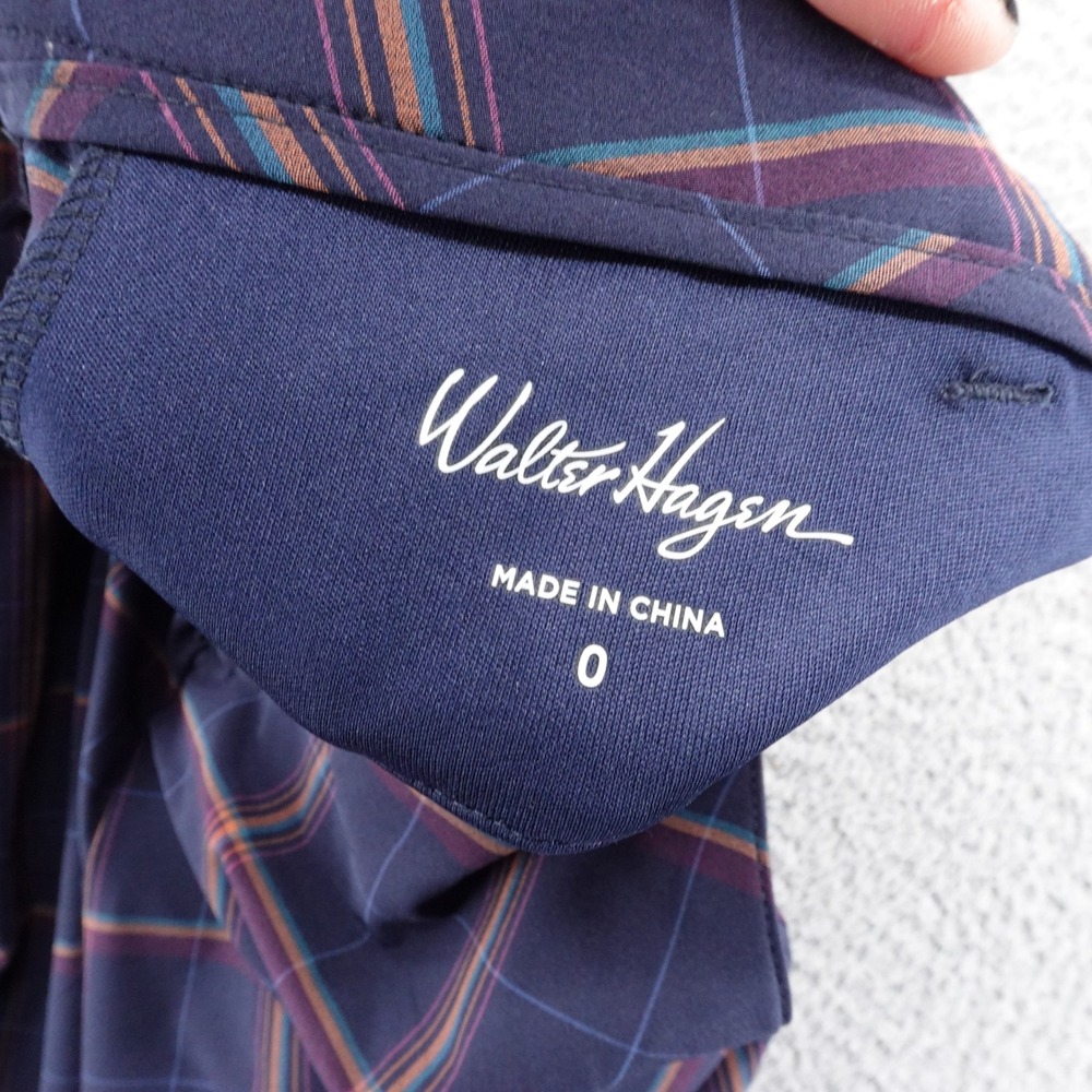 Walter Hagen Clubhouse Plaid Golf Pants Womens 0 Dark Navy Blue WGH15413YD NEW - Picture 7 of 16